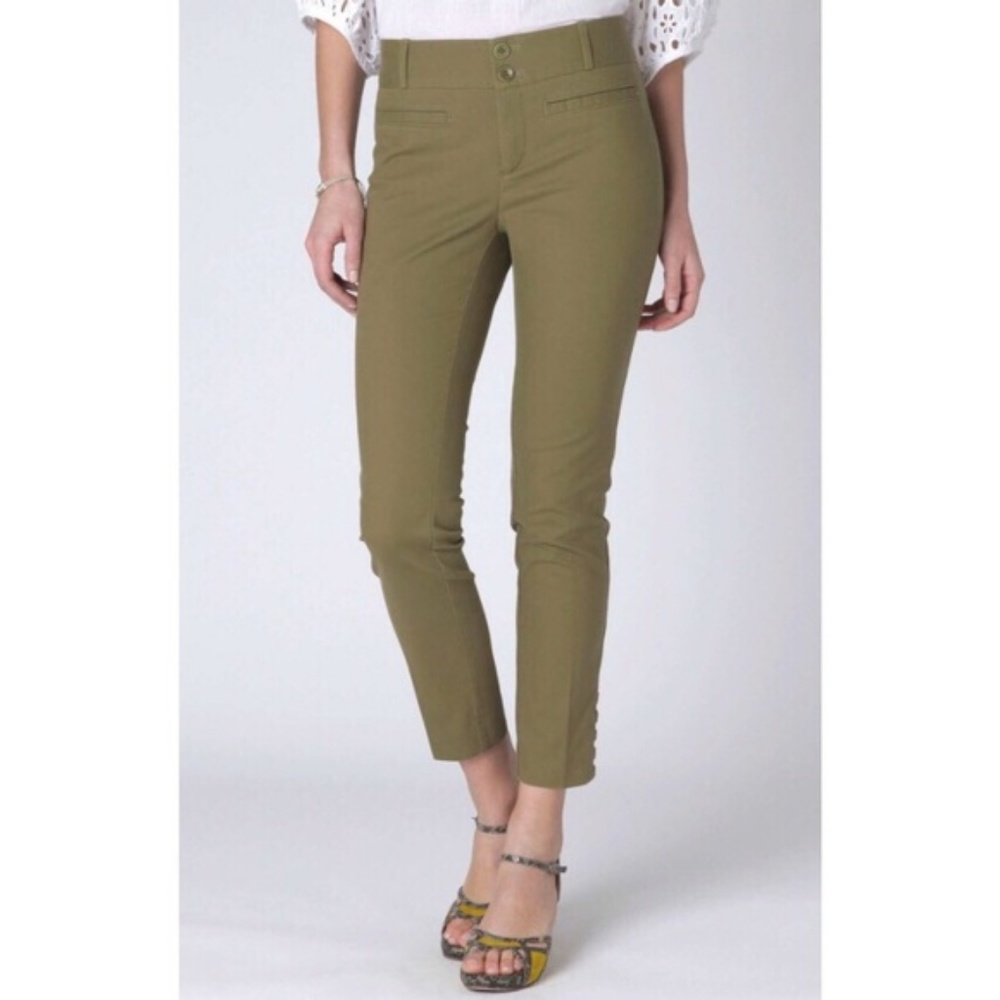 CARTONNIER Tilda Slim Green Cutout Pants // Size 8